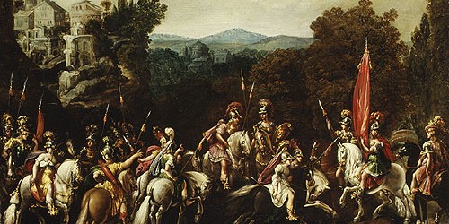 Departure of the Amazons by Deruet,  1620